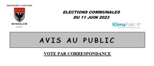 Vote par correspondance élections communales 2023