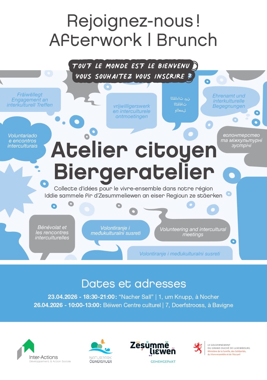 Invitatioun Biergeratelier Zesummeliewen