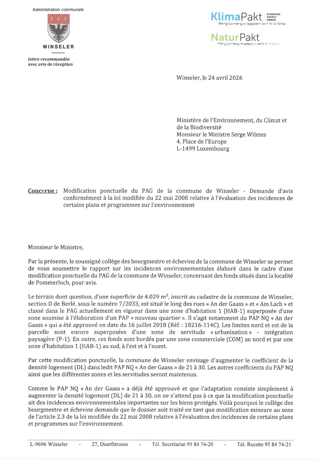 DEMANDE DE DISPENSE SUP