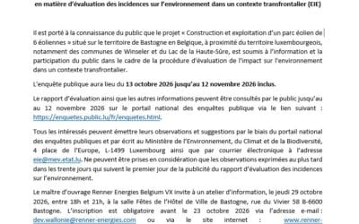 « Implantation d’un parc de 6 éoliennes » à Wardin